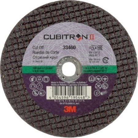 3M CUT-OFF WHEEL 4" X 0.04" X 3/8" BX/5 3M33460